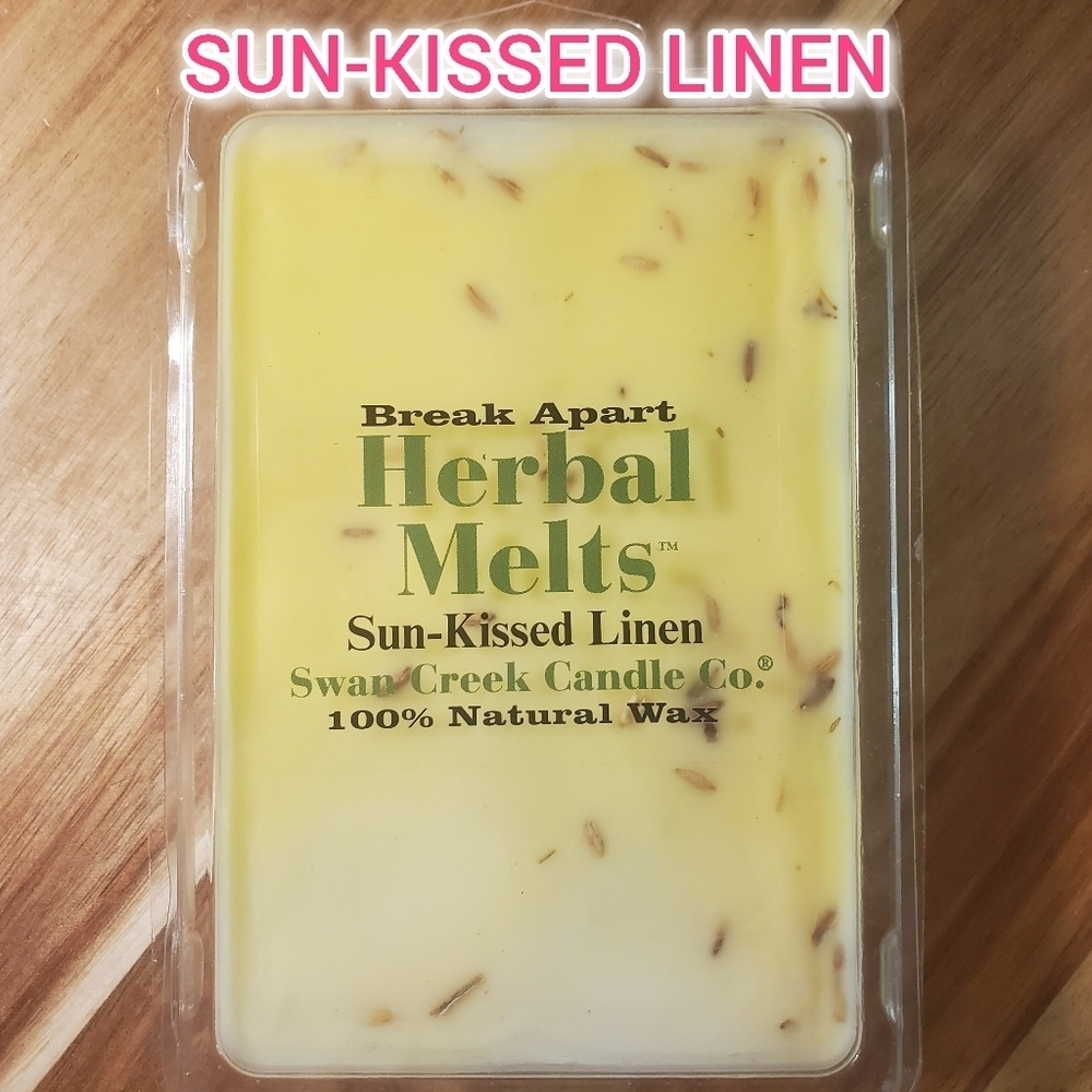 SUN-KISSED LINEN by SWAN CREEK CANDLE CO Herbal Melts 100% Natural Wax 5.25 oz
